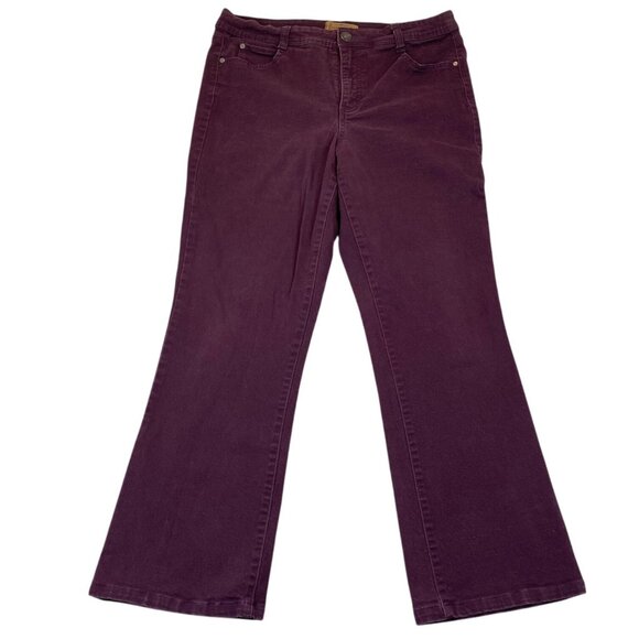 Hannah Womens Becky Jeans Size 14 Bootcut Ankle Casual Y2K  Plum Purple Classic - Picture 1 of 12